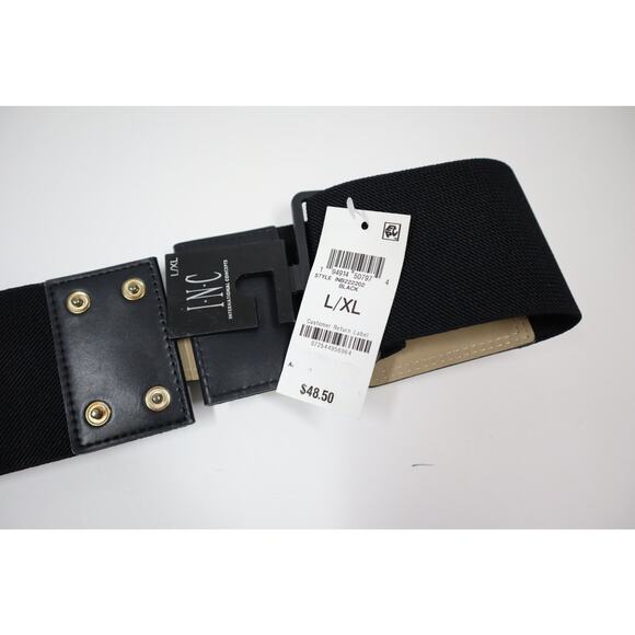 INC Black Buttoned Stretch‎ Belt Size L/XL - Picture 4 of 4